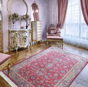 Koberec Exkluzívny Qum Silk 08 červený