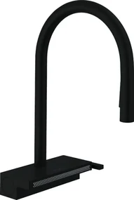 Hansgrohe Aquno Select M81, páková kuchynská batéria 170, vyťahovateľná sprška, 3jet, sBox, čierna matná, HAN-73831670