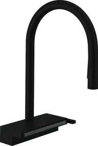 Hansgrohe Aquno Select M81, páková kuchynská batéria 170, vyťahovateľná sprška, 3jet, sBox, čierna matná, HAN-73831670