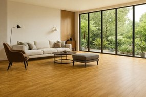 Spoltex, PVC podlaha - lino Ontario Natural, na mieru, šíře 4m, hnedá, filc, chodba / predsieň