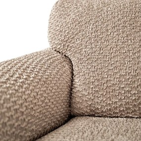 Bielastické poťahy MOSAICO béžové trojkreslo (š. 170 - 220 cm)