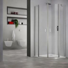 Roltechnik Outlet Štvrťkruhový sprchový kút DR2 - bez vaničky ROTH-Variant: rozmery: 80x80 cm - (DR2/80x80 - 733-8000000-00-02), ROTH-Profily: profil…