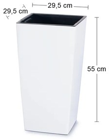 Plastový kvetináč DURS300 30 cm - biela