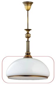 Jupiter - Náhradné sklo univerzálne ZEUS E27 pr. 37 cm biela