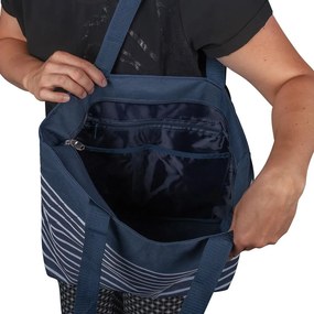 anndora Nákupná taška 17 litrov — modrá s pruhmi