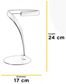 ONLI - LED Stolná lampa INFINITY LED/12W/230V 4500K 24 cm matný chróm