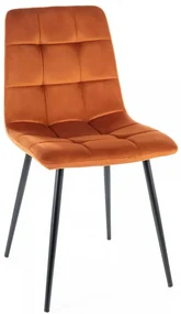 Jedálenská stolička Mila Velvet, oranžová