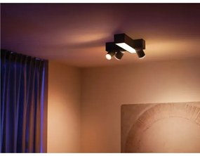 Philips-LED RGBW Stmievateľné bodové svietidlo Hue CENTRIS 3xGU10/4,2W + LED/11W