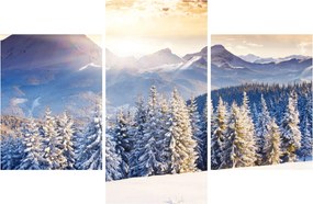 Obraz - Horská krajina v zime (90x60 cm)