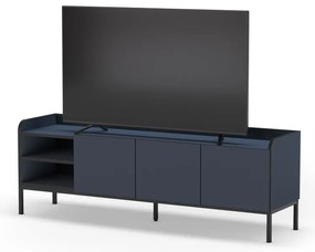 Modrý TV stolík 160x55x42 cm Adara – Marckeric
