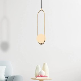 Závesné svietidlo v zlatej farbe Squid Lighting Arch, výška 146 cm
