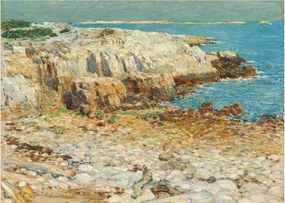 Sklenený obraz - Childe Hassam, A North East Headland, reprodukcia (70x50 cm)
