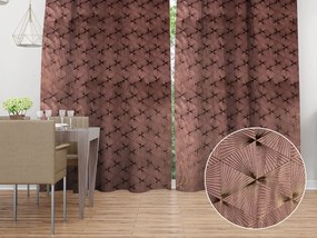 Biante Zamatový záves Isabela IBL-009 Rose Gold trojuholníky na staroružovom 135x160 cm