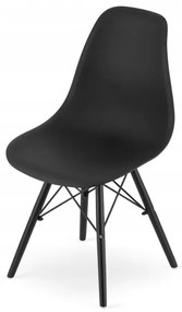 Jedálenský stôl čierny / biely so štyrmi stoličkami OSAKA čierne / biele