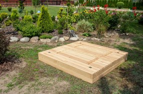 Drevené pieskovisko s lavičkami 150 cm