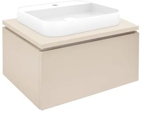 Kúpeľňová skrinka s umývadlom a krycou doskou SAT Feel 60x30x46 cm béžová mat SATFEEL60BEDU, 1 ks