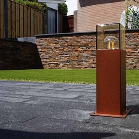 Priemyselná vonkajšia stojaca lampa hrdzavohnedá 30 cm IP44 - Denmark