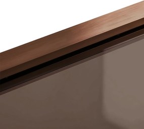 Rea Elegant, vaňová zástena s pevným krídlom 70x140 cm, medená matná, REA-W5694