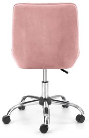 Detská stolička na kolieskach RICO – zamat, ružová