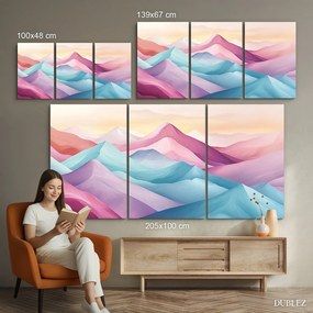 DUBLEZ | Veľký viacdielny obraz - Farebné pohorie