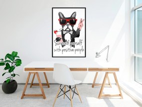 Artgeist Plagát - Surround Yourself With Positive People [Poster] Veľkosť: 30x45, Verzia: Zlatý rám