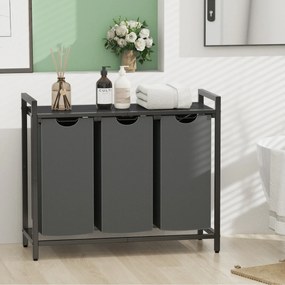 Koš na prádlo Houseland Endy 120 l šedý/černý