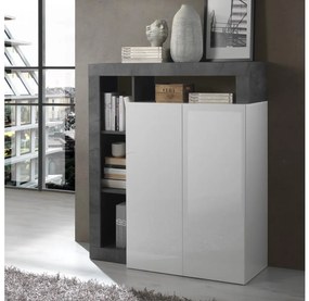 Komoda LENOR biela/antracit