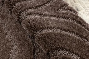 Kúpeľňový koberček SUPREME WAVES vlny, hnedý