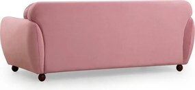 Třímístná pohovka Eddy 223 cm růžová