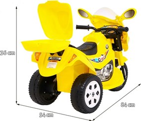 Ramiz Trojkolka BJX-088 elektrická motorka pre najmenších Žltá + zvuky + svetlá