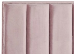 Zamatová posteľ s úložným priestorom 140 x 200 cm ružová SEZANNE Beliani