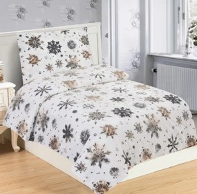 Mikroplyšové obliečky Brown flake 200x140cm+90x70cm TiaHome