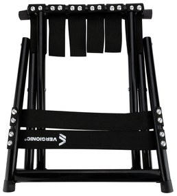 Vergionic 7816 Skladacia turistická stolička s operadlom, nosnosť 100 kg, čierna