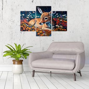 Obraz - Maľované srne (90x60 cm)