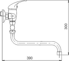 Novaservis Metalia 55 Vaňová paneláková batéria 150 mm, chróm, 55071,0