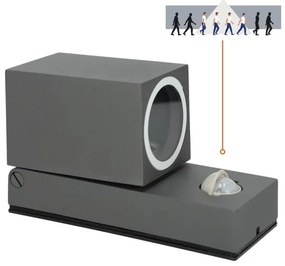 Vonkajšie nástenné svietidlo so senzorom QUAZAR 1xGU10/35W/230V IP44 šedá