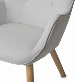 SOFOTEL Kreslo s opierkou na ruky a podnožkou Norse 2041 - svetlosivé