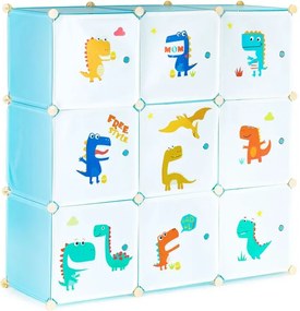 Detská modulárna policová skriňa s 9 policami