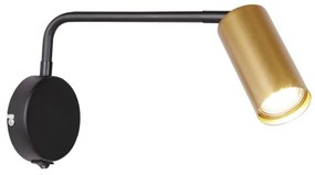 Nástenná lampička TINA 1xGU10/15W/230V čierna/zlatá