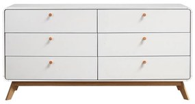 Biela nízka komoda 150x74 cm Caitlin – Støraa