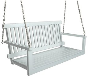 Biela drevená záhradná hojdačka Augusta - Garden Pleasure