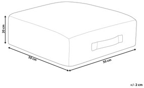 Bavlnený vankúš na sedenie 50 x 50 x 20 cm svetločervený SHASA Beliani