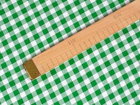 Biante Bavlnený behúň na stôl Sandra SA-058 Zeleno-biele kocky 20x140 cm