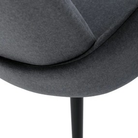 Jedálenská stolička zamatová, sivá DCL-X7129 GREY2