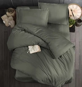 Obliečky bavlnený satén exclusive Modern zelené 200x140cm+90x70cm TiaHome
