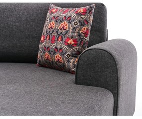 Antracitovosivá rohová pohovka (do tvaru "U") Belen – Balcab Home