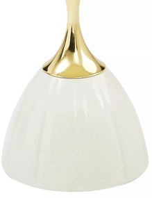 Odkladací stolík Piana 38 cm biely/zlatý