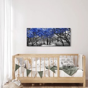 Obrázok - Modré stromy, Central Park, New York (120x50 cm)