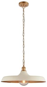 Endon 99999 - Luster na reťazi SABIAN 1xE27/10W/230V krémová/zlatá