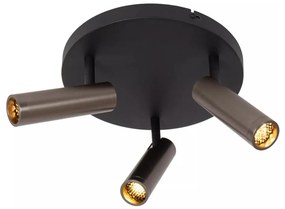 Lucide 22974/13/15 - Bodové svietidlo GRADO 3xGU10/12W/230V hnedá/čierna
